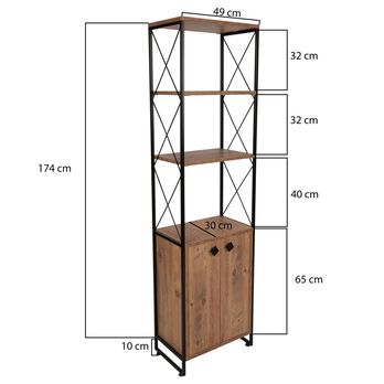 Regál/knižnica TERVEL borovica 11