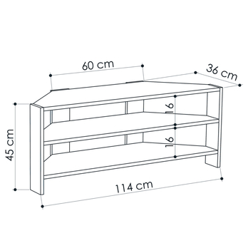 TV stolík THALES biela 2