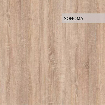 Kuchynská zostava THAMAR biela vysoký lesk/dub sonoma, šírka 260 cm 3