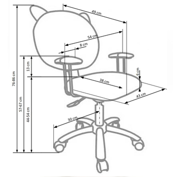 Detská stolička TIA ružová 2