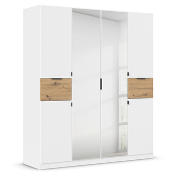 Šatníková skriňa TICAO II alpská biela/dub artisan, šírka 181 cm 3