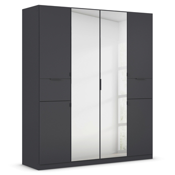 Šatníková skriňa TICAO II metalická sivá, šírka 181 cm 3