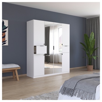 Šatníková skriňa TICAO II alpská biela, šírka 181 cm 1