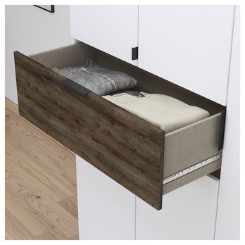 Šatníková skriňa TICAO III alpská biela/dub atlantic tmavý, šírka 226 cm 4