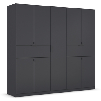 Šatníková skriňa TICAO III sivá metalická, šírka 226 cm 3