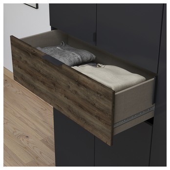 Šatníková skriňa TICAO III metalická sivá/dub atlantic tmavý 4