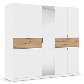 Šatníková skriňa TICAO IV alpská biela/dub artisan, šírka 226 cm 3