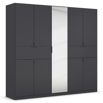 Šatníková skriňa TICAO IV metalická sivá, šírka 226 cm 3