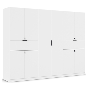 Šatníková skriňa TICAO V alpská biela, šírka 271 cm 3