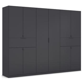 Šatníková skriňa TICAO V metalická sivá, šírka 271 cm 3