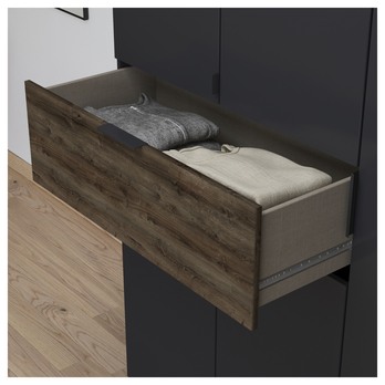 Šatníková skriňa TICAO V metalická sivá/dub atlantic tmavý, šírka 271 cm 4