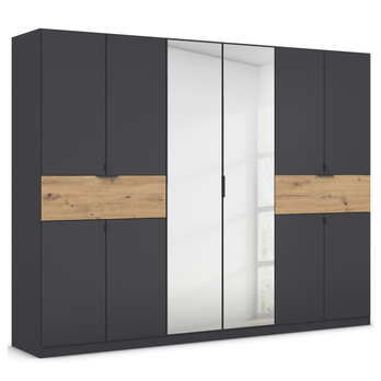 Šatníková skriňa TICAO VI metalická sivá/dub artisan, šírka 271 cm 3