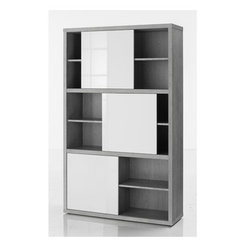 Regál TICO LB0747K/561 betón/biela 2
