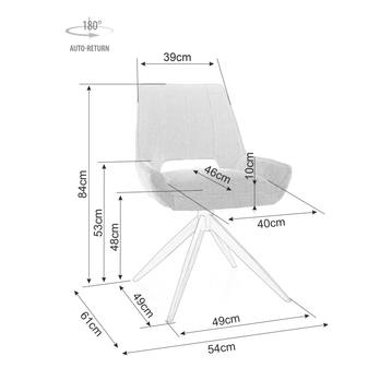 Jedálenská stolička TILLU krémová/čierna 4