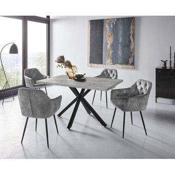 Jedálenská stolička TINA I S vintage sivá 1