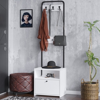 Predsieňová zostava TINA biela/čierna 1