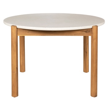 Záhradný stôl TIRROCANO prírodná/biela, priemer 120 cm 1
