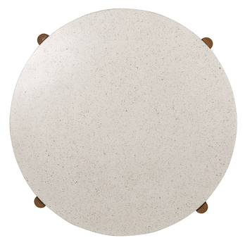 Záhradný stôl TIRROCANO prírodná/biela, priemer 120 cm 2