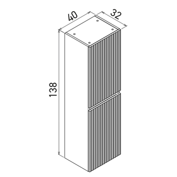 Vysoká kúpeľňová skrinka TIVOLI 1 antracitová 3