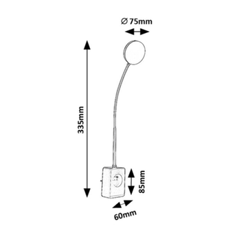 Svietidlo do zásuvky TIVRO E čierna 3