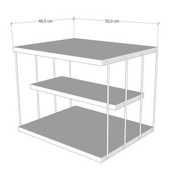Prístavný stolík TLOS LIFON antracit/čierna 2