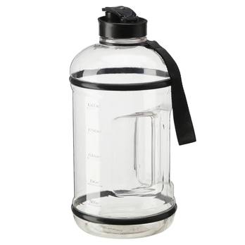 Fľaša na vodu TO GO čierna/priehľadná, objem 2,2 l 1