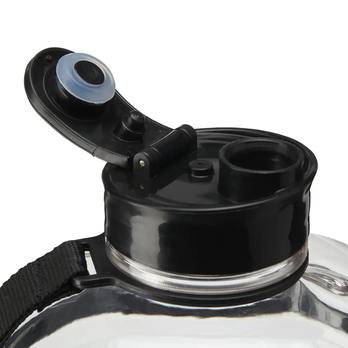Fľaša na vodu TO GO čierna/priehľadná, objem 2,2 l 2