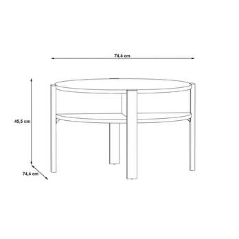 Konferenčný stolík TOBAGO biela 4