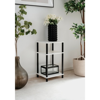 Prístavný stolík TOBI biela/čierna 1