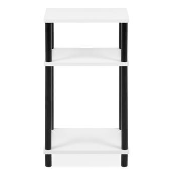 Prístavný stolík TOBI biela/čierna 2