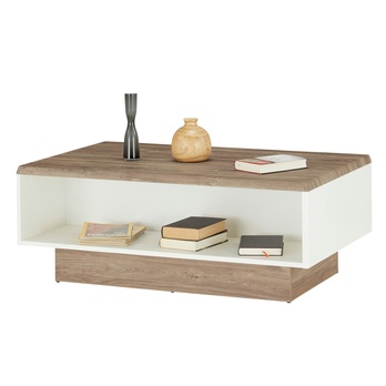 Konferenčný stolík TOLEDO biela/dub stirling 6