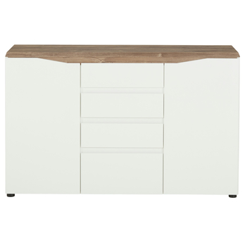 Komoda TOLEDO biela/dub stirling 3