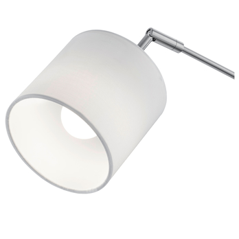 Stojacia oblúková lampa TOMMY biela/chróm 2