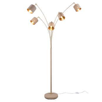 Stojacia oblúková lampa TOMMY piesková/zlatá 2