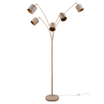 Stojacia oblúková lampa TOMMY piesková/zlatá 3