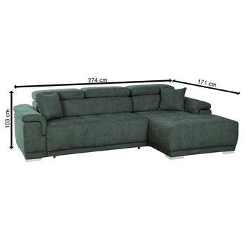 Sedacia súprava TONDELA pravá, zelená 2