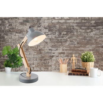 Stolná lampa TONGARIRO sivá 1