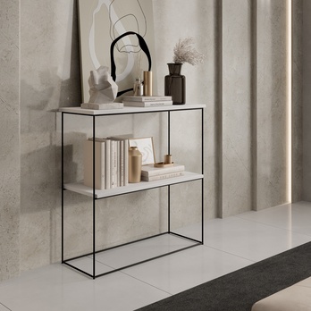 Konzolový stolík TONI čierna/biela, šírka 80 cm 1