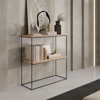 Konzolový stolík TONI čierna/dub artisan, šírka 80 cm 1