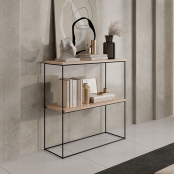 Konzolový stolík TONI čierna/dub sonoma, šírka 80 cm 1