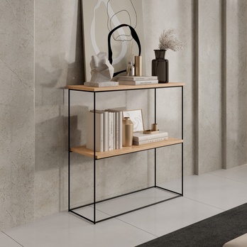 Konzolový stolík TONI čierna/dub lancelot, šírka 80 cm 1