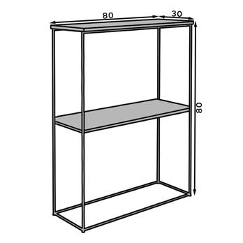 Konzolový stolík TONI biela/dub sonoma, šírka 80 cm 2