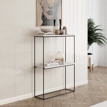 Konzolový stolík TONI čierna/biela, šírka 60 cm 1