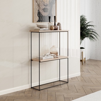 Konzolový stolík TONI čierna/dub sonoma, šírka 60 cm 1