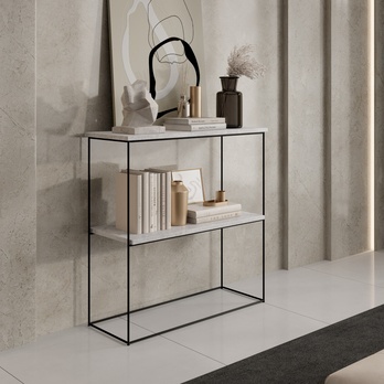 Konzolový stolík TONI čierna/betón, šírka 80 cm 1