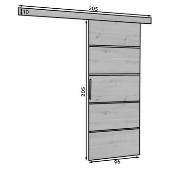 Posuvné dvere TONY dub artisan, 96x205 cm 2