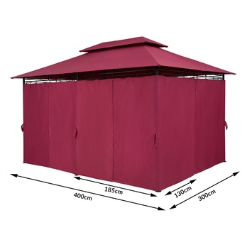 Záhradný altán TOPAS červená 10