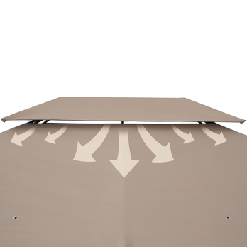 Záhradný altán TOPAS sivá 1