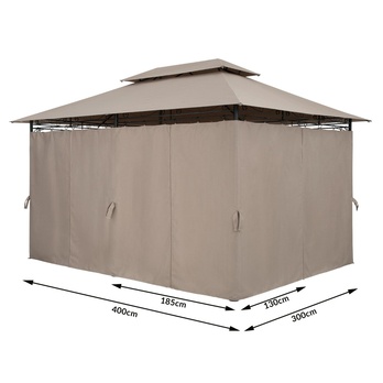 Záhradný altán TOPAS sivá 11