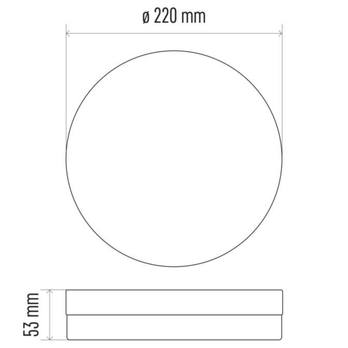 Stropné LED svietidlo TORI 2 biela, hĺbka 22 cm 5